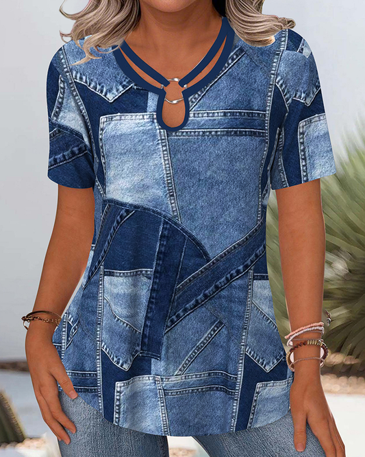 Alison™ – Damens Vintage Denimblus